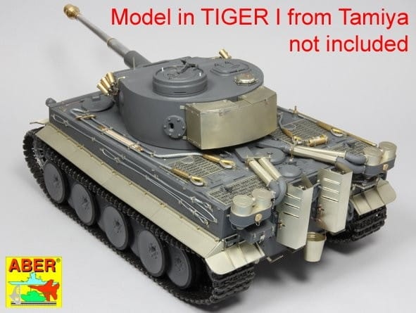 Zdjęcie dodatkowe produktu Tiger I,E Tunezyjski z 501 Abt.- boczne błotniki 1:16 ABER 16143
