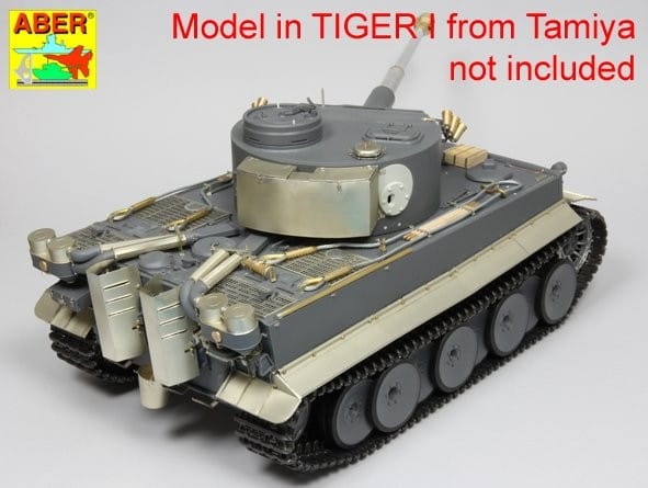 Zdjęcie dodatkowe produktu Tiger I,E Tunezyjski z 501 Abt.- boczne błotniki 1:16 ABER 16143