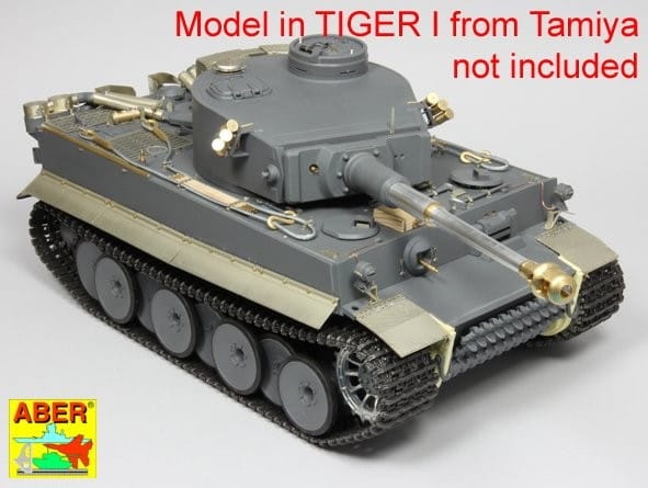 Zdjęcie dodatkowe produktu Tiger I,E Tunezyjski z 501 Abt.- boczne błotniki 1:16 ABER 16143
