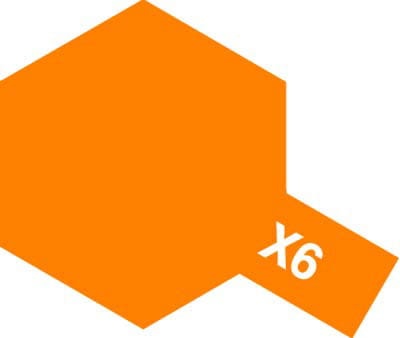 Tamiya 81506 X-6 Orange Paint 10ml Acrylic Mini X6