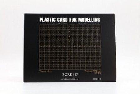 Zdjęcie główne produktu Plastikowa karta do modelowania 0,8 mm (250mm x 190mm, 3 szt.) Border Model BD0010-08
