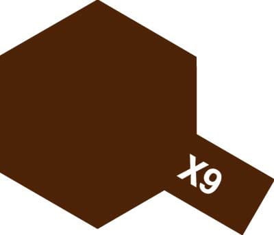 Tamiya 81509 X-9 Brown Paint 10ml Acrylic Mini X9