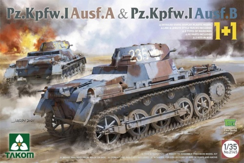 Pz.Kpfw.I Ausf.A and Pz.Kpfw.I Ausf.B 1:35 Takom 2145