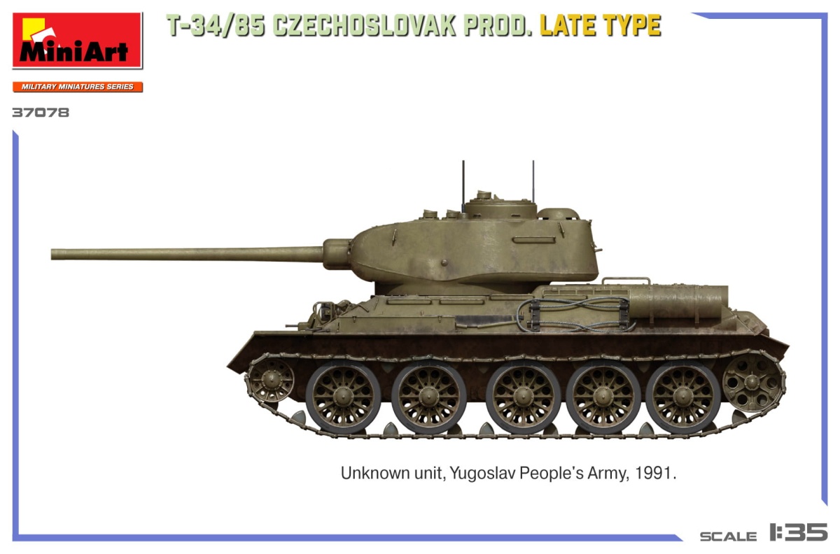 Zdjęcie dodatkowe produktu T-34-85 Czechoslovak Prod. Late Type 1:35 MiniArt 37078