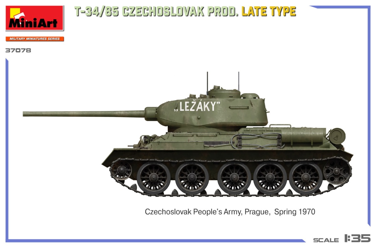 Zdjęcie dodatkowe produktu T-34-85 Czechoslovak Prod. Late Type 1:35 MiniArt 37078