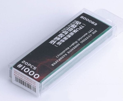 Self-adhesive sandpaper 1000 - 20 pieces (TPU - higher strength) Border Model BD0083