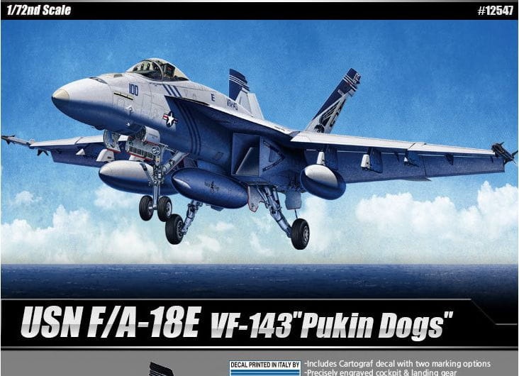 Zdjęcie główne produktu USN F/A-18E VFA-143 Pukin Dogs 1:72 Academy 12547