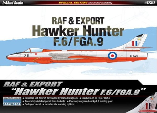 F.6/FGA.9 Hawker Hunter 1:48 Academy 12312