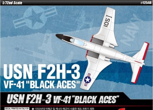 USN F2H-3 VF-41 Black Aces 1:72 Academy 12548
