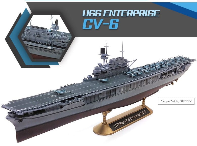 Zdjęcie dodatkowe produktu USS Enterprise CV-6 1:700 Academy 14409