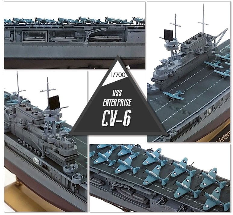 Zdjęcie dodatkowe produktu USS Enterprise CV-6 1:700 Academy 14409