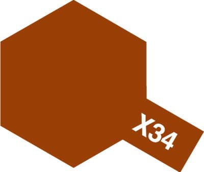 Zdjęcie główne produktu Tamiya 81534 X-34 Metallic Brown Farba 10ml Acrylic Mini X34