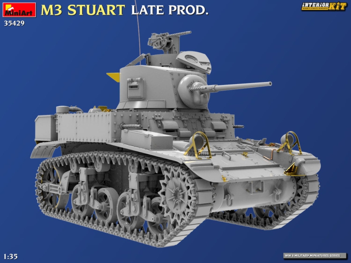 Zdjęcie dodatkowe produktu M3 Stuart Late Prod. Interior Kit 1:35 MiniArt 35429