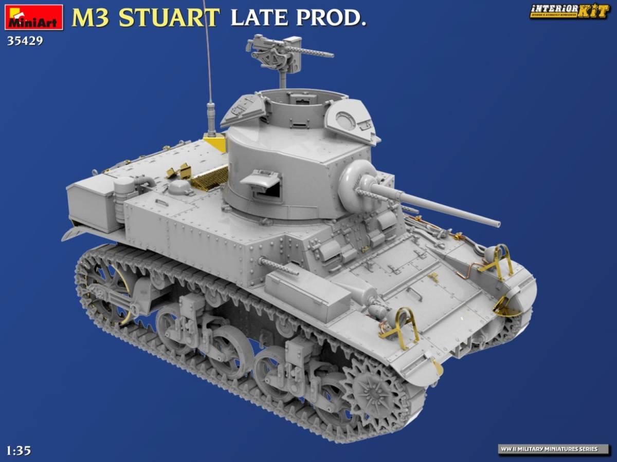 Zdjęcie dodatkowe produktu M3 Stuart Late Prod. Interior Kit 1:35 MiniArt 35429