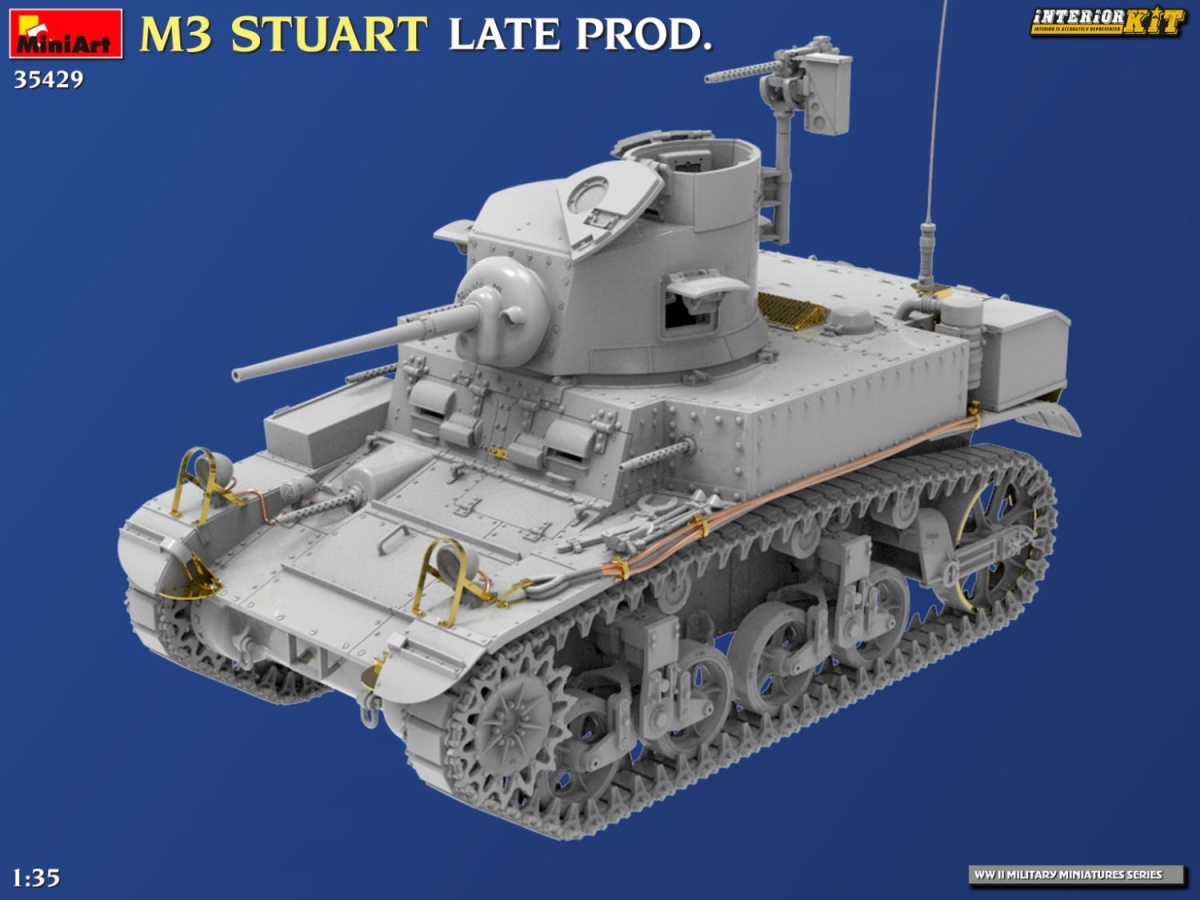 Zdjęcie dodatkowe produktu M3 Stuart Late Prod. Interior Kit 1:35 MiniArt 35429