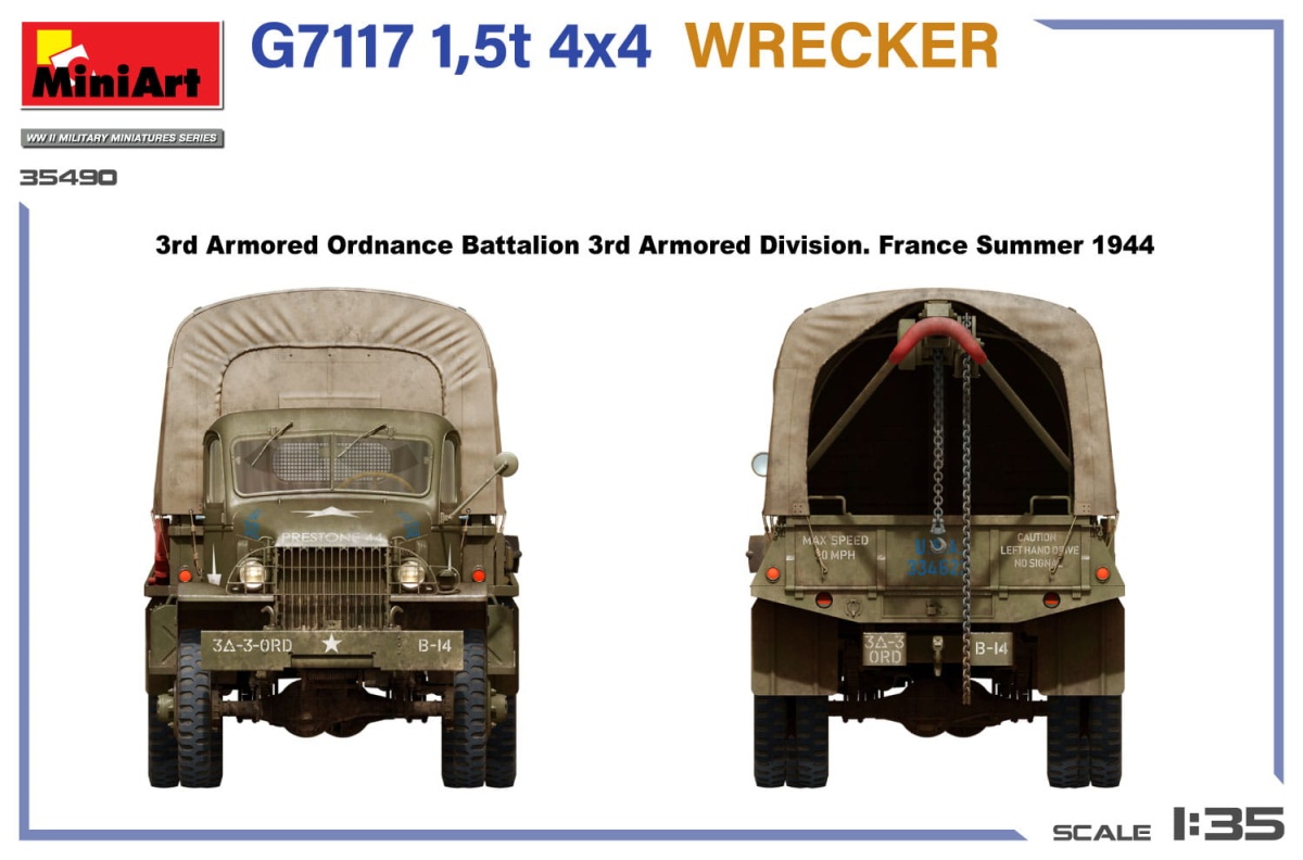 Zdjęcie dodatkowe produktu G7117 1,5t 4x4 Wrecker 1:35 MiniArt 35490