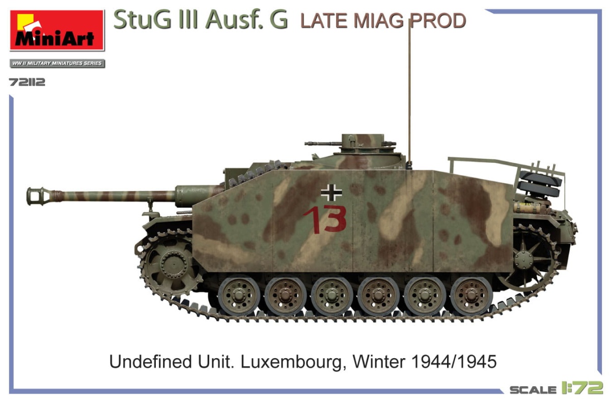 Zdjęcie dodatkowe produktu StuG III Ausf. G Late Miag Prod. 1:72 MiniArt 72112