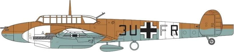 Zdjęcie dodatkowe produktu Messerschmitt Bf 110E Trop 1:72 Airfix 03081A