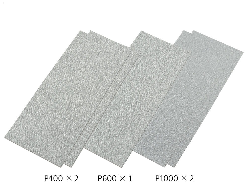 Zdjęcie główne produktu Zestaw papierów ściernych 400, 600, 1000 Tamiya 87010
