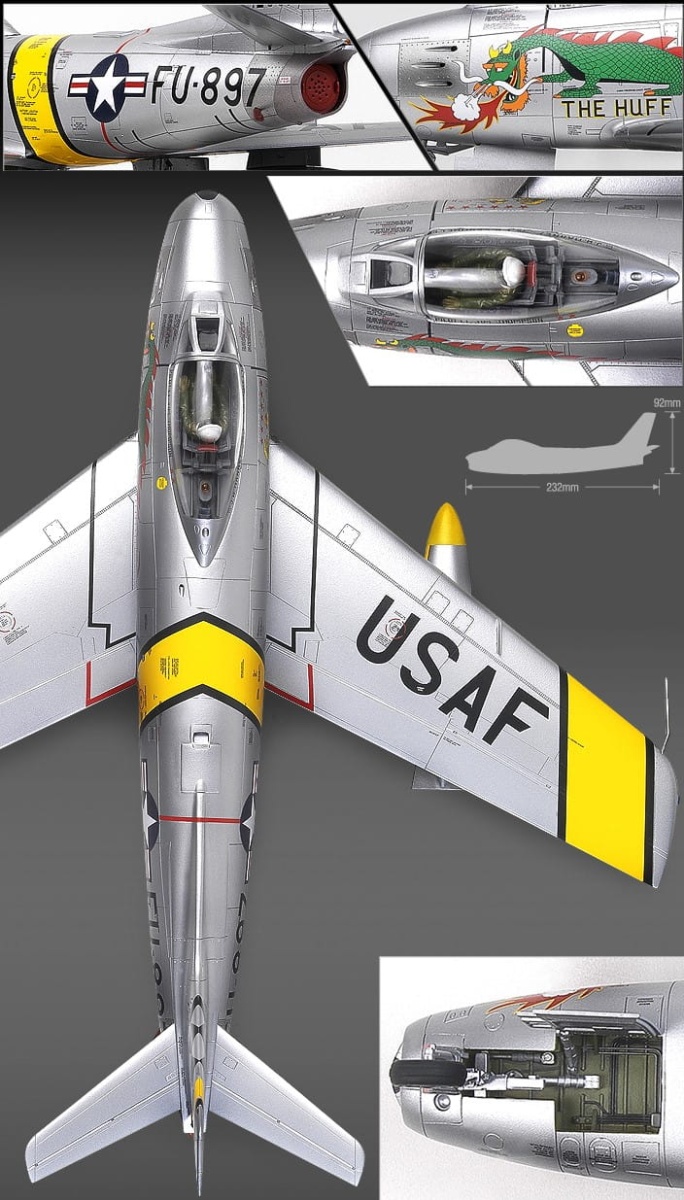 Zdjęcie dodatkowe produktu F-86F The Huff 1:48 Academy 12234