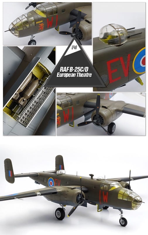 Zdjęcie dodatkowe produktu RAF B-25C/D European Theatre 1:48 Academy 12339