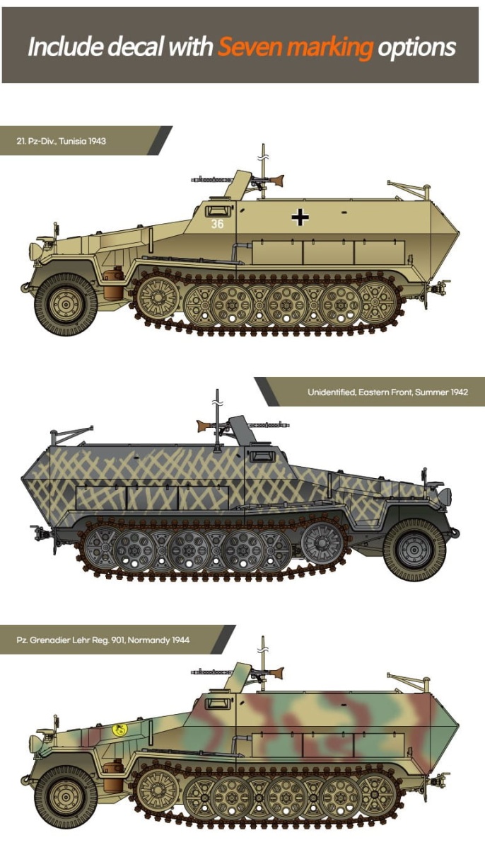 Zdjęcie dodatkowe produktu Sd.Kfz.251/1 Ausf. C 1:35 Academy 13540