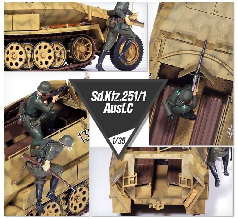 Zdjęcie dodatkowe produktu Sd.Kfz.251/1 Ausf. C 1:35 Academy 13540
