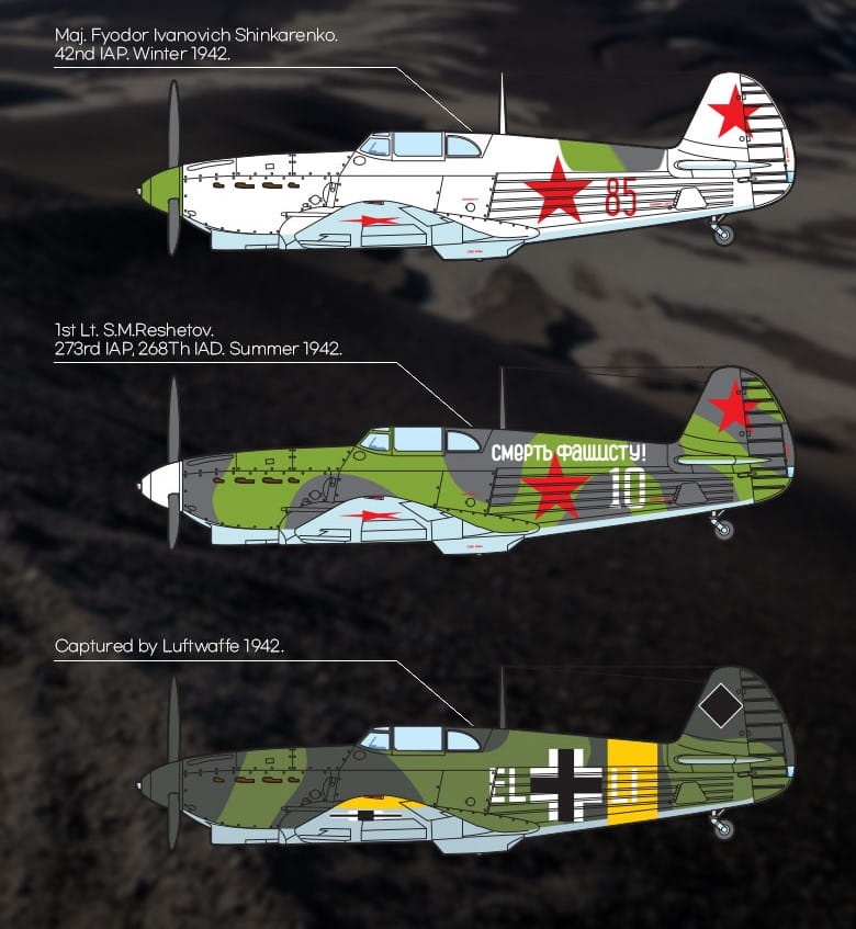 Zdjęcie dodatkowe produktu Yakovlev Yak-1 Battle of Stalingrad 1:48 Academy 12343