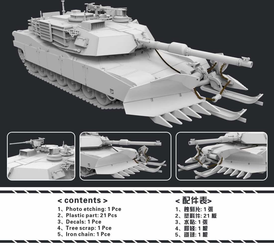 Zdjęcie dodatkowe produktu M1A2 SEP with Mine Clearing Blade System 1:72 Flyhawk 3301