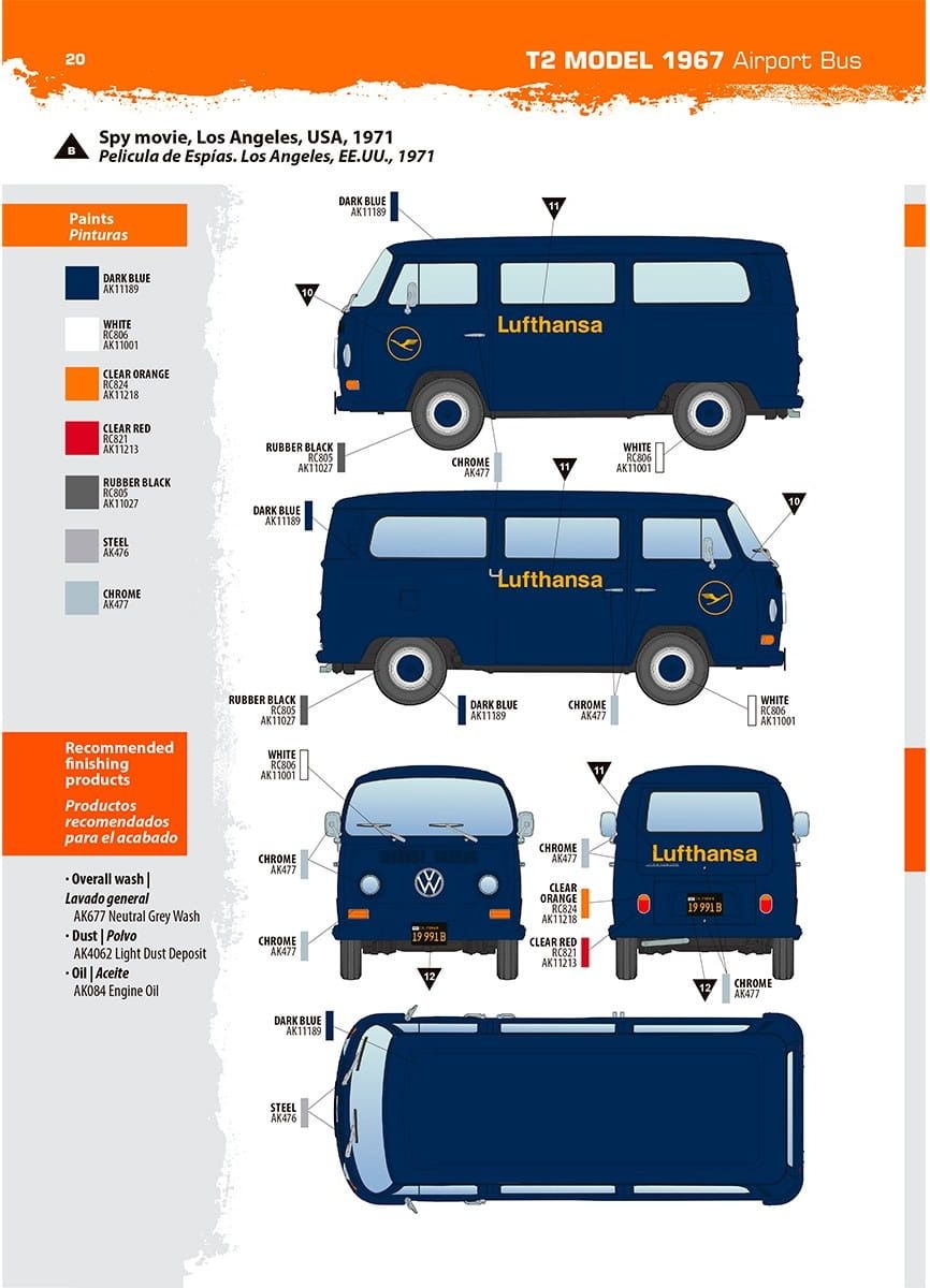 Zdjęcie dodatkowe produktu T2 Model 1967 Airport Bus 1:35 AK Interactive 35033