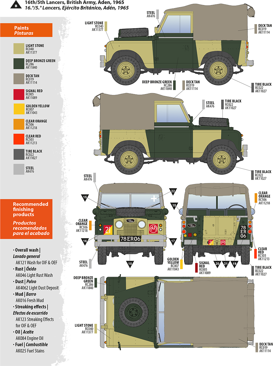 Zdjęcie dodatkowe produktu Land Rover 88 Series IIA Rover 8 1:35 AK Interactive 35012