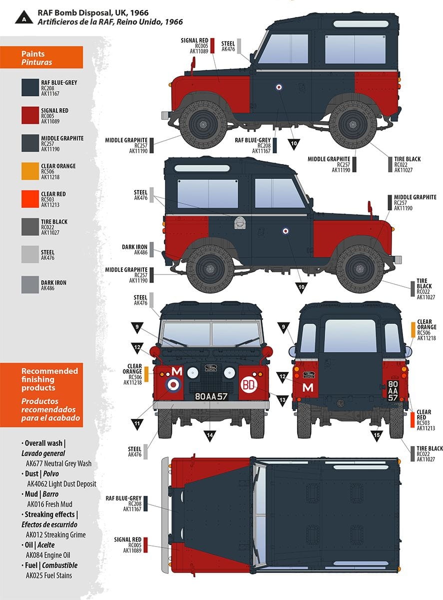 Zdjęcie dodatkowe produktu Land Rover 88 Series IIA Station Wagon 1:35 AK Interactive 35013