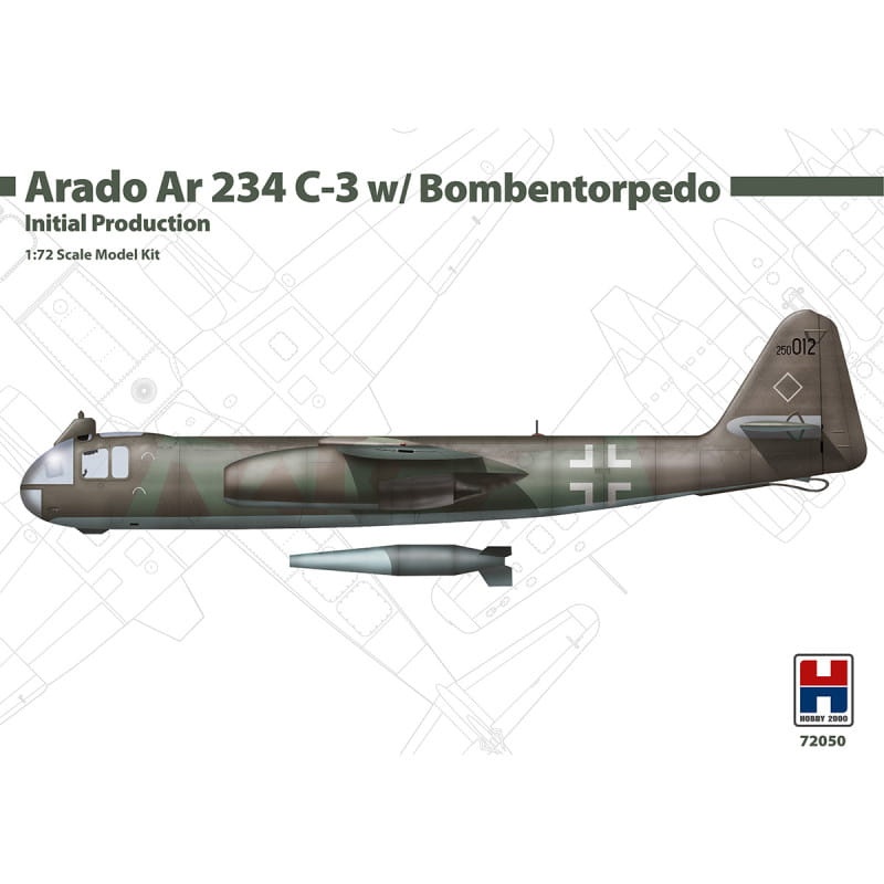 Zdjęcie główne produktu Arado Ar 234 C-3 w/ Bombentorpedo 1:72 Hobby 2000 72050