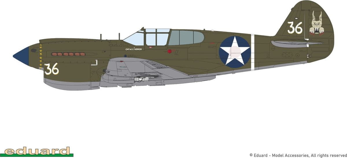 Zdjęcie dodatkowe produktu P-40E Warhawk Pacific Star Dual Combo Limited Edition 1:48 Eduard 11185
