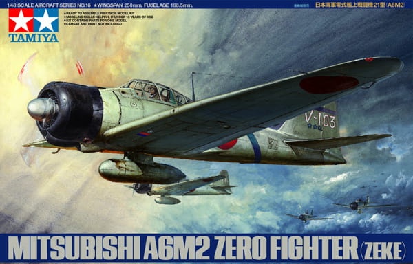 Zdjęcie główne produktu Mitsubishi A6M2 Zero Fighter (Zeke) 1:48 Tamiya 61016