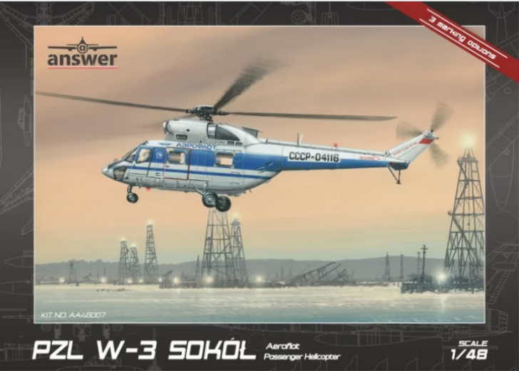Zdjęcie główne produktu PZL W-3 Sokół Aeroflot 1:48 Answer AA48007