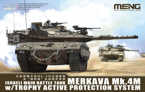 Israeli Main Battle Tank Merkava Mk.4M W/ Trophy Active Protection System 1:72 Meng 72006