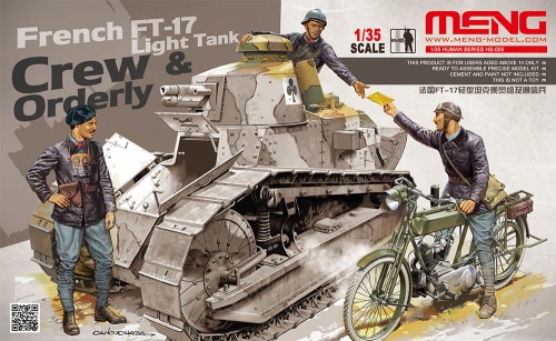 The crew of the French FT-17 light tank with the orderly 1:35 Meng HS005