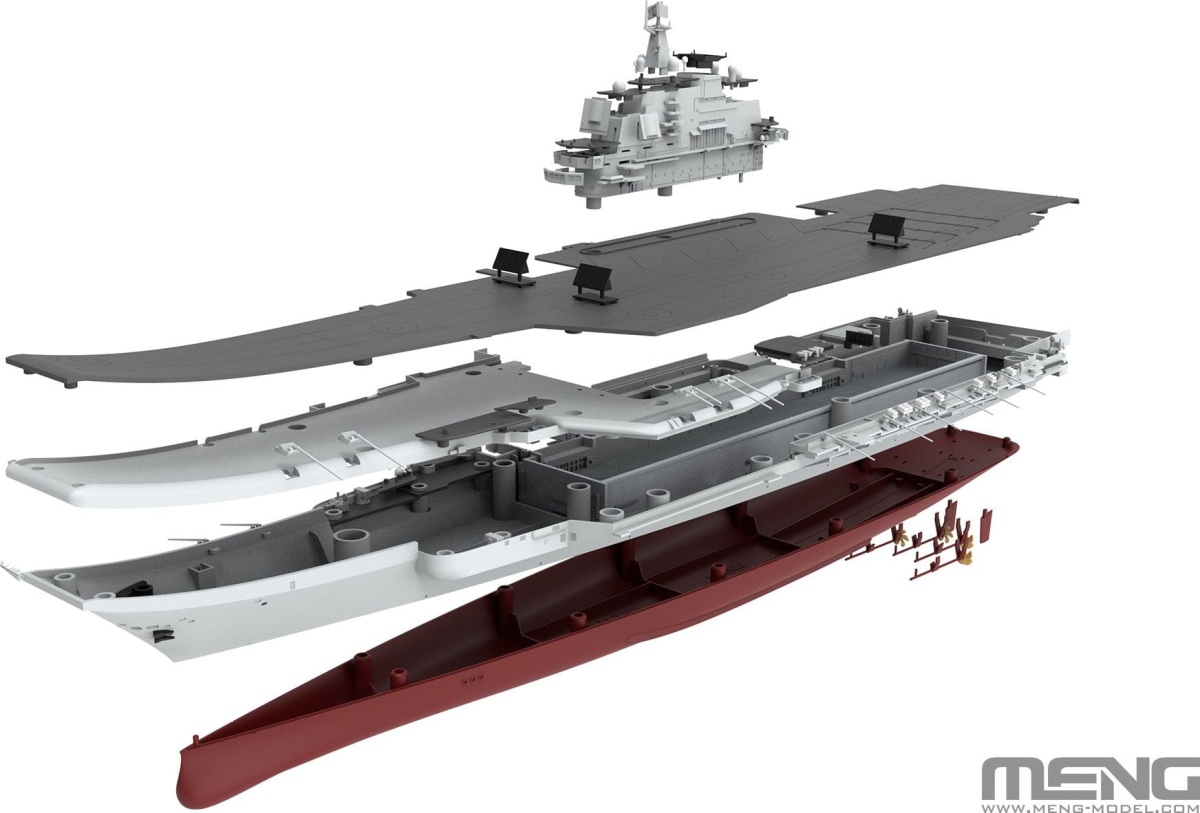 Zdjęcie dodatkowe produktu Lotniskowiec Chińskiej Republiki Ludowej Liaoning 1:700 Meng PS010