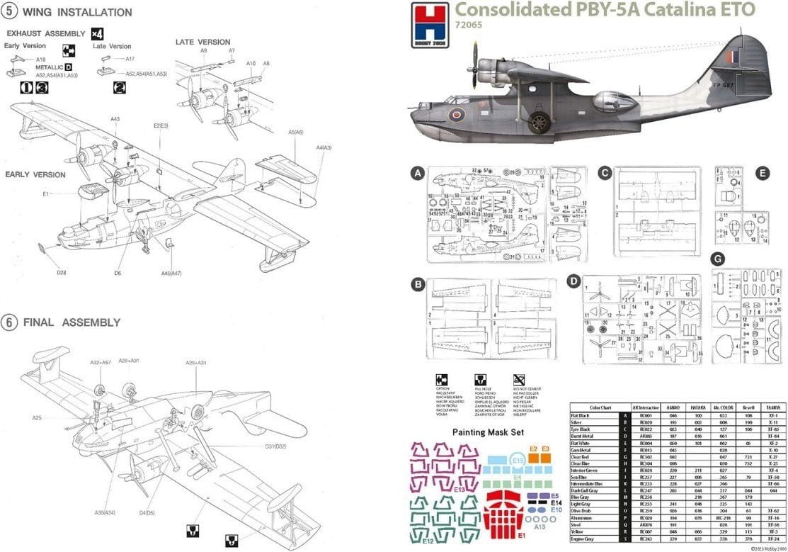 Zdjęcie dodatkowe produktu Consolidated PBY-5A Catalina ETO 1:72 Hobby 2000 72065