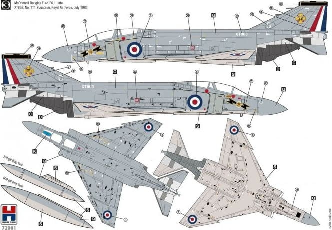 Zdjęcie dodatkowe produktu F-4K Phantom FG.1 Late vol.1 1:72 Hobby 2000 72081