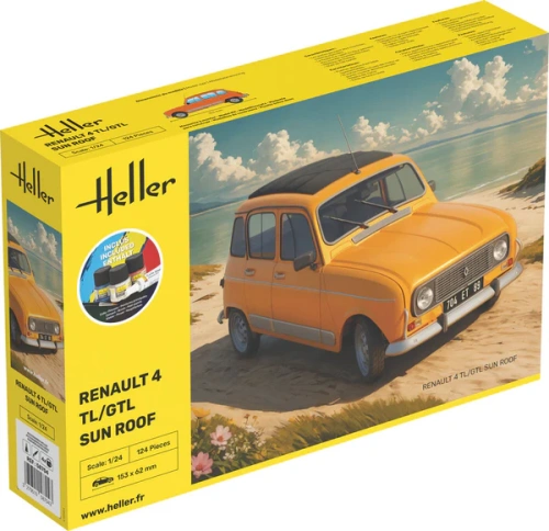 Renault 4 TL/GTL Sun Roof Starter Kit 1:24 Heller 58704