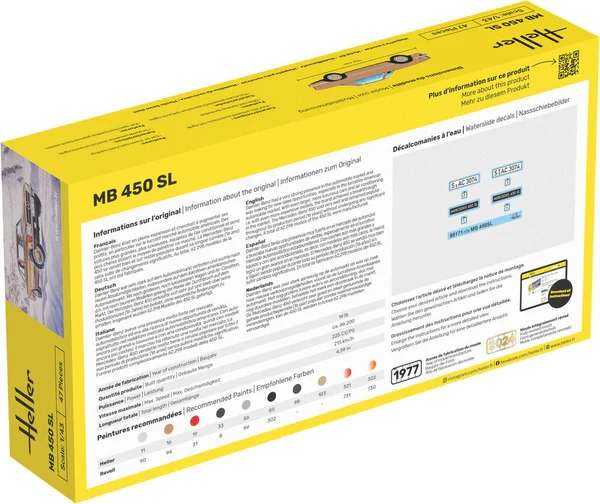 Zdjęcie dodatkowe produktu Mercedes Benz 450 SL Starter Kit 1:43 Heller 56171