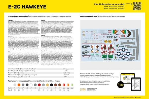 Zdjęcie dodatkowe produktu E-2C Hawkeye Starter Kit 1:72 Heller 58300