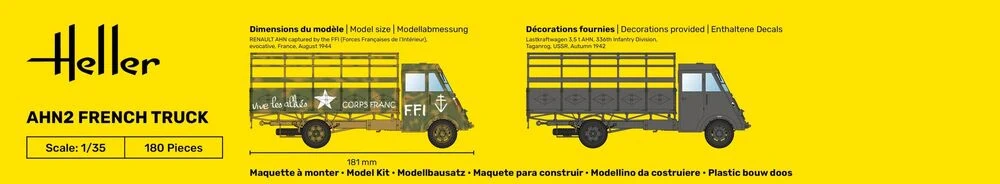 Zdjęcie dodatkowe produktu Francuska ciężarówka AHN2 Starter Kit 1:35 Heller 35324