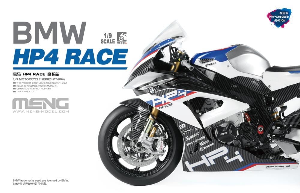 Zdjęcie główne produktu BMW HP4 Race (Pre-colored Edition) 1:9 Meng MT004S
