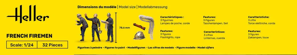 Zdjęcie dodatkowe produktu Francuscy Strażacy 1:24 Heller 82753