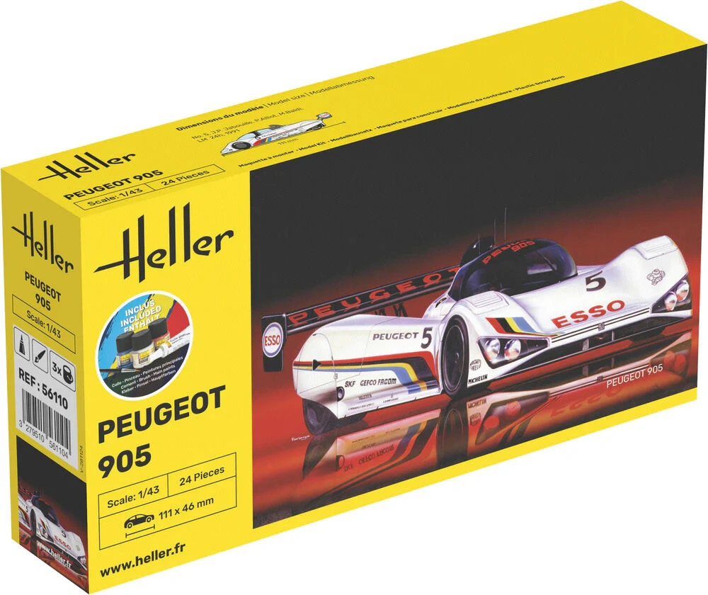 Zdjęcie główne produktu Peugeot 905 Starter Kit 1:43 Heller 56110