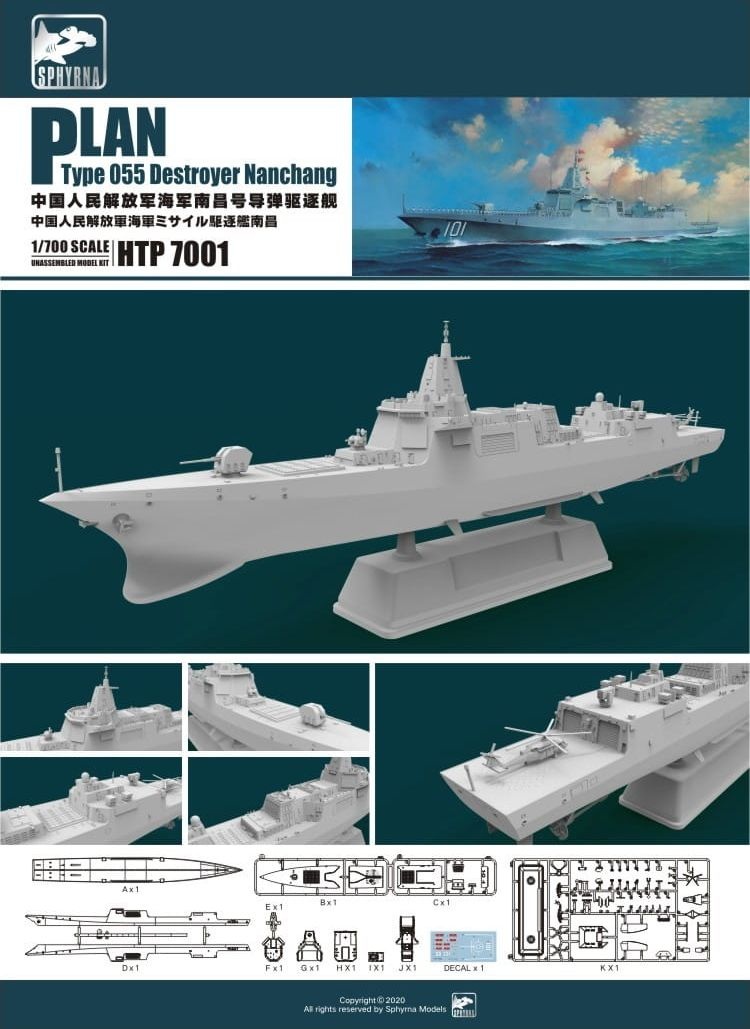 Zdjęcie dodatkowe produktu PLAN Type 055 Destroyer Nanchang 1:700 Sphyrna TP7001