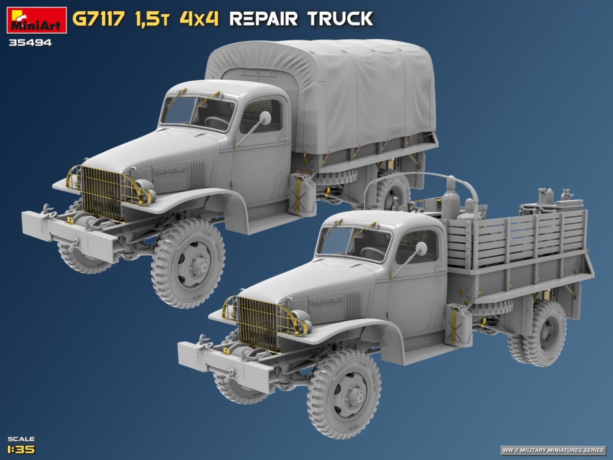 Zdjęcie dodatkowe produktu G7117 1,5T 4x4 Repair Truck 1:35 MiniArt 35494